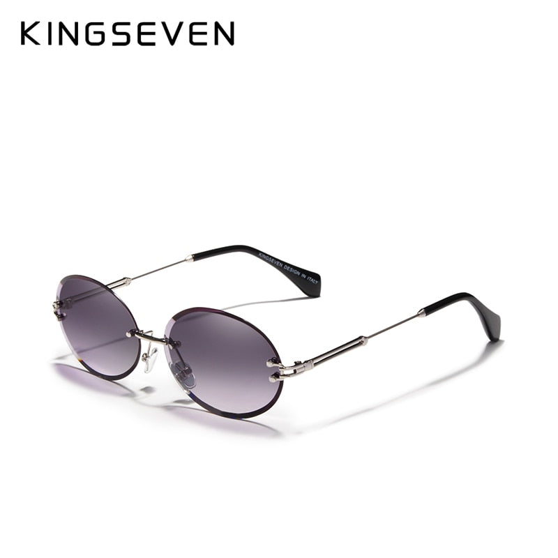 KINGSEVEN DESIGN Oval Sonnenbrille für Frauen