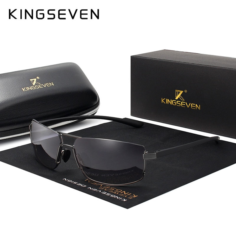 KINGSEVEN Sunglasses for Men, Square Frame