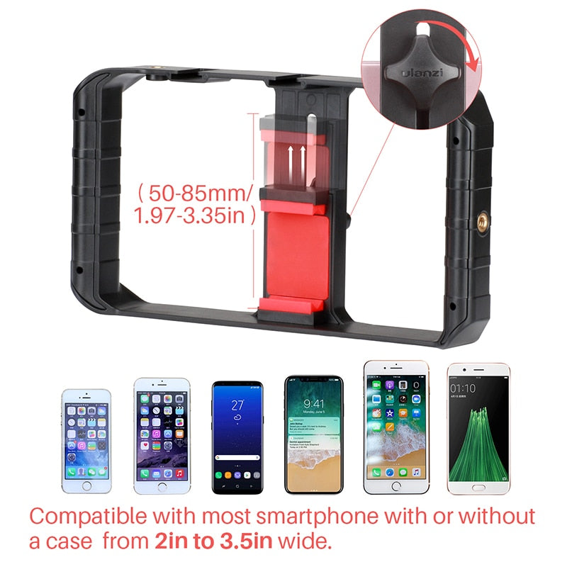 Ulanzi-U-Rig-Pro-Smartphone-Video-Rig-w-3-Shoe-Mounts-Filmmaking-Case-Handheld-Phone-Video-Stabilizer-Grip-Tripod-Mount-Stand