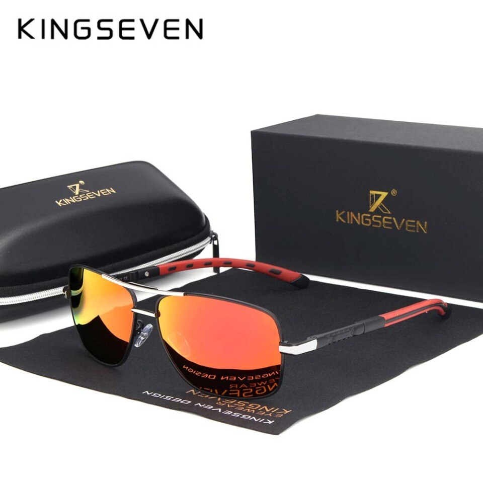 KINGSEVEN Männer Sonnenbrille polarisiert UV400 Spiegel N724