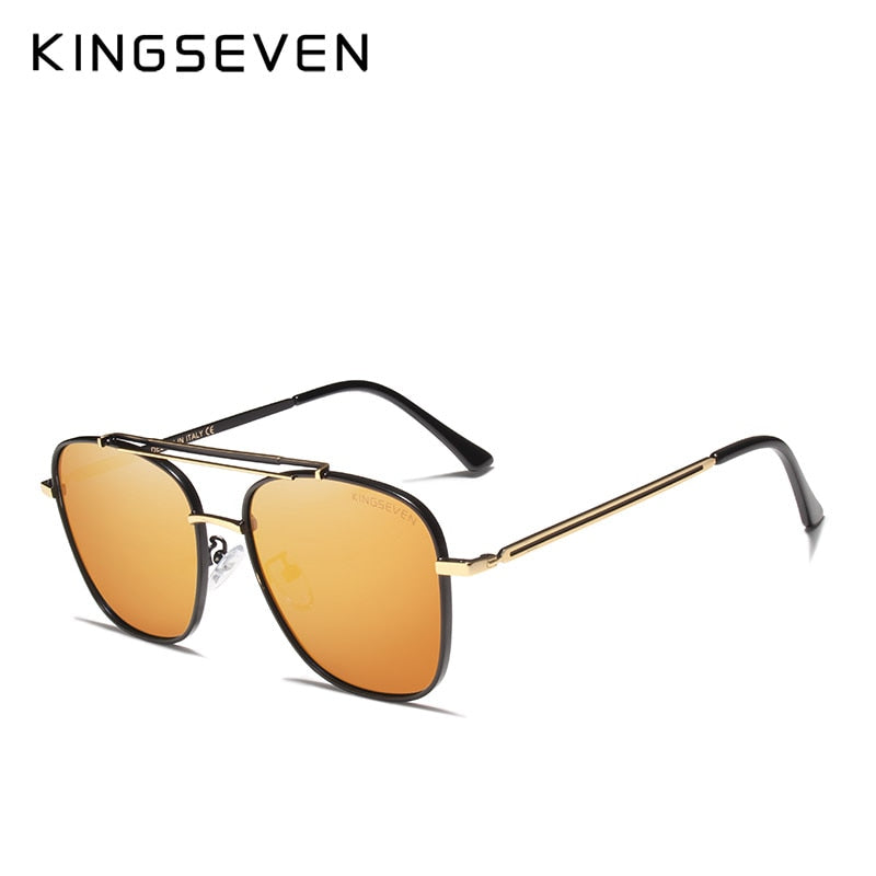 KINGSEVEN BRAND DESIGN Lunettes de soleil pour hommes Lunettes de soleil polarisées Fashion UV400