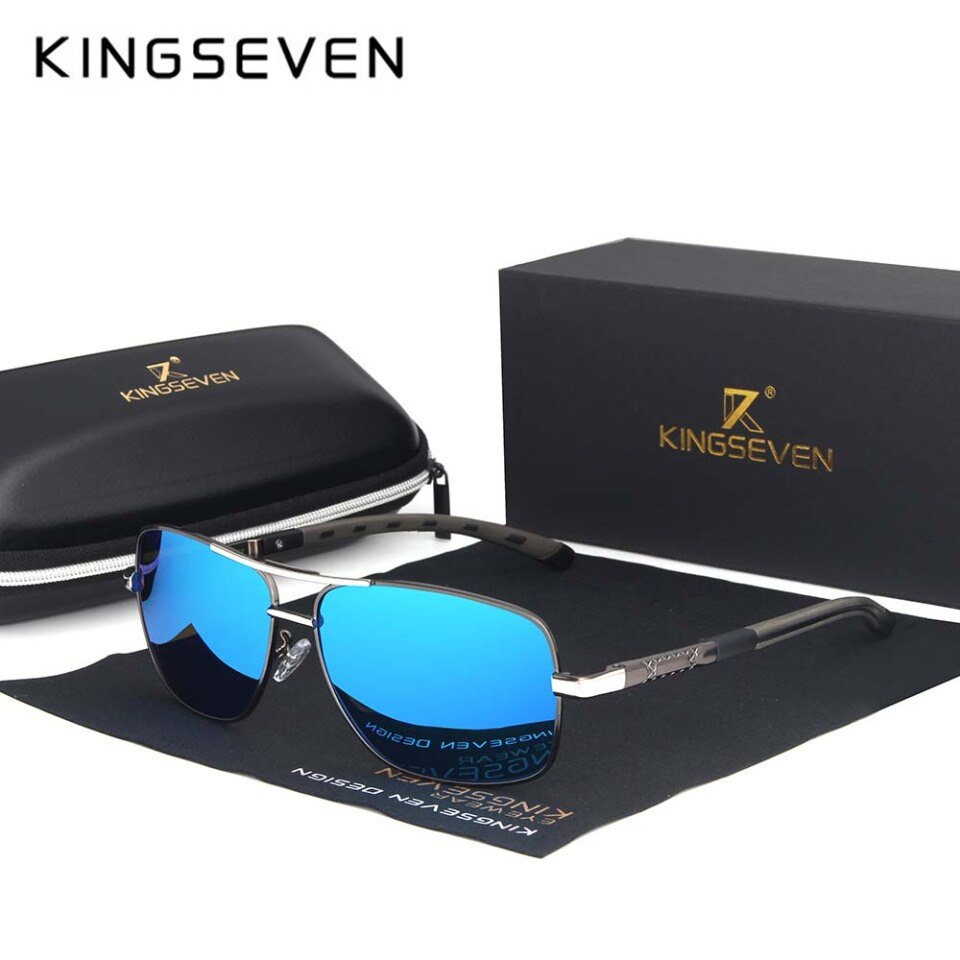 KINGSEVEN lunettes de soleil homme polarisées UV400 miroir N724