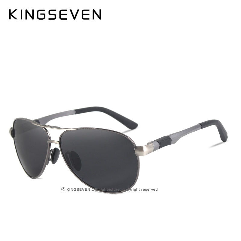 KINGSEVEN Metall Sonnenbrille polarisiert, 100% UV-Schutz