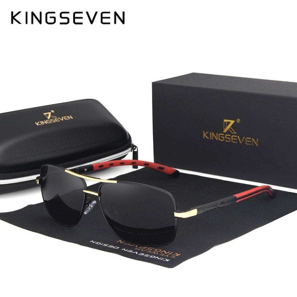 KINGSEVEN lunettes de soleil homme polarisées UV400 miroir N724