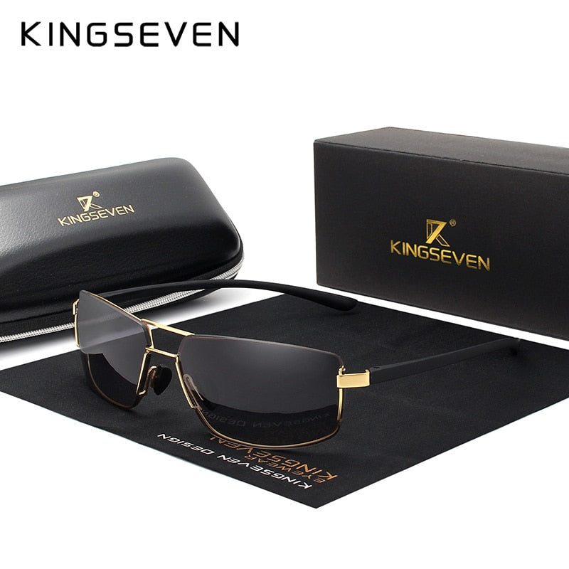 KINGSEVEN Sonnenbrille für Männer, quadratischer Rahmen