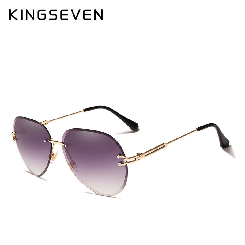 KINGSEVEN DESIGN Damen Piloten-Sonnenbrille, blau, UV400