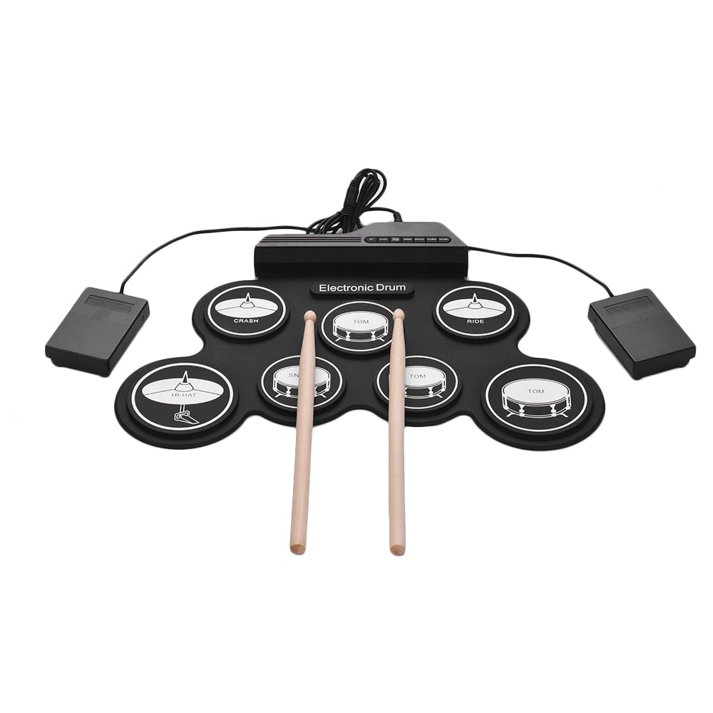 Compact-Grš§e-USB-Roll-Up-Silicon-Drum-Set-Digital-Electronic-Drum-Kit-7-Drum-Pads-with-Drumsticks-Foot-Pedals-for-Beginners