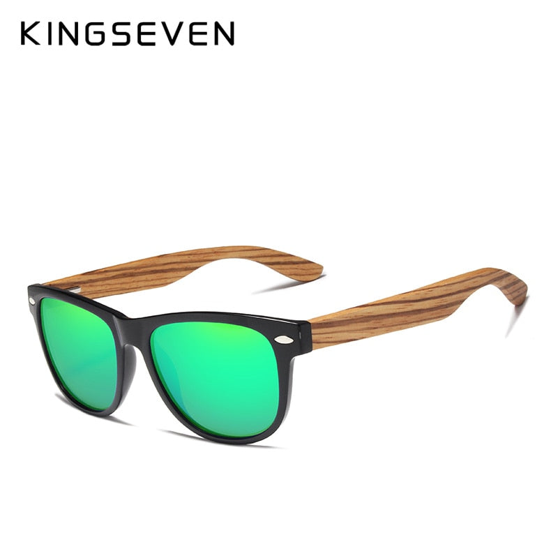 KINGSEVEN Holz Sonnenbrille polarisiert UV400 Schutz