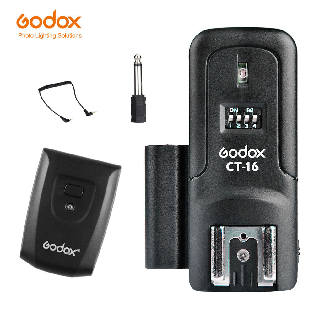 Godox-CT-16-16-Channels-Wireless-Radio-Flash-Trigger-Transmitter-+-2x-Receiver-Set-for-Canon-Nikon-Pentax-Studio-Speedlite-Flash
