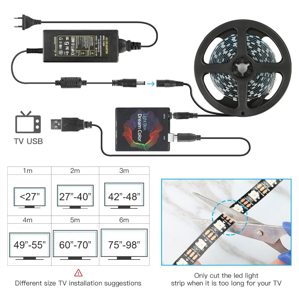 Ambient-Light-USB-LED-Strip-light-5050-RGB-Dream-Farbe-ws2812b-strip-for-TV-Desktop-PC-Screen-Backlight-lighting-1M-2M-3M-4M-5M