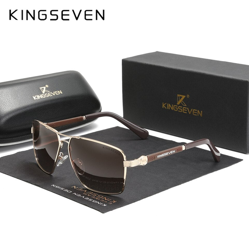 Lunettes de soleil KINGSEVEN Polarized Design Cadre de réinitialisation automatique Lunettes de conduite Oculos