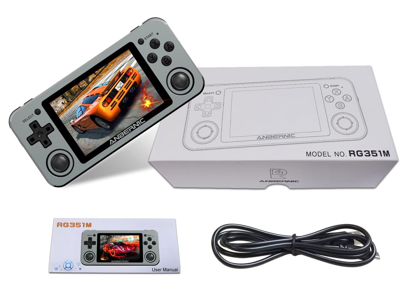 ANBERNIC-RG351M-Retro-Video-Game-Console-Aluminum-Alloy-Shell-RG351P-2500-Game-Portable-Console-RG351-Handheld-Game-Player