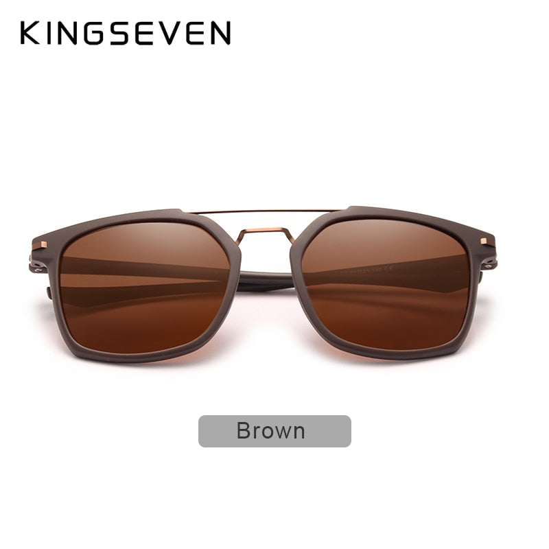 KINGSEVEN TR90 Lunettes de soleil polarisées Hommes Retro UV400