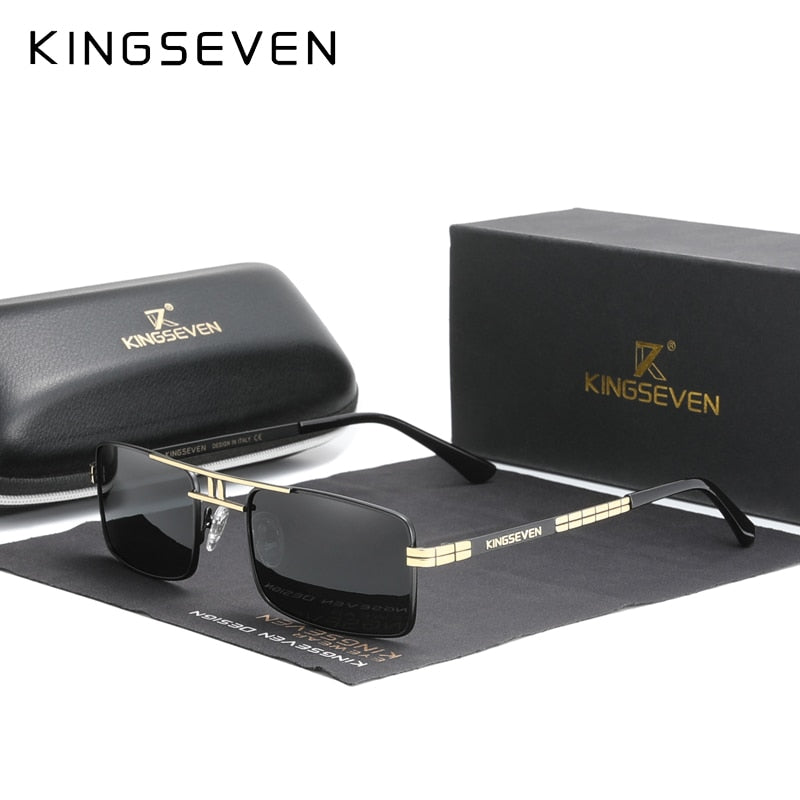 Neu KINGSEVEN Sonnenbrille Edelstahl Vintage Design