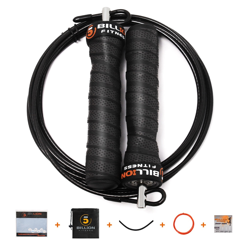 Crossfit-Jump-Rope-Speed-&#038;-Weighted-Jump-Ropes-Adjustable-Wire-Skipping-Rope-with-Extra-Cable-Ball-Bearings-Anti-Slip-Handle