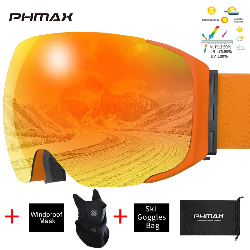 PHMAX-Brand-Ski-Goggles-Magnetic-Men-Women-Winter-Anti-Fog-Snow-Ski-Glasses-With-Free-Mask-Double-Layers-UV400-Snowboard-Goggles