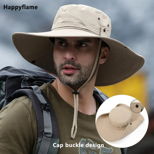 New Sun Protection Breathable Mesh Camping Hiking Caps Anti-UV Sun Hat for Men