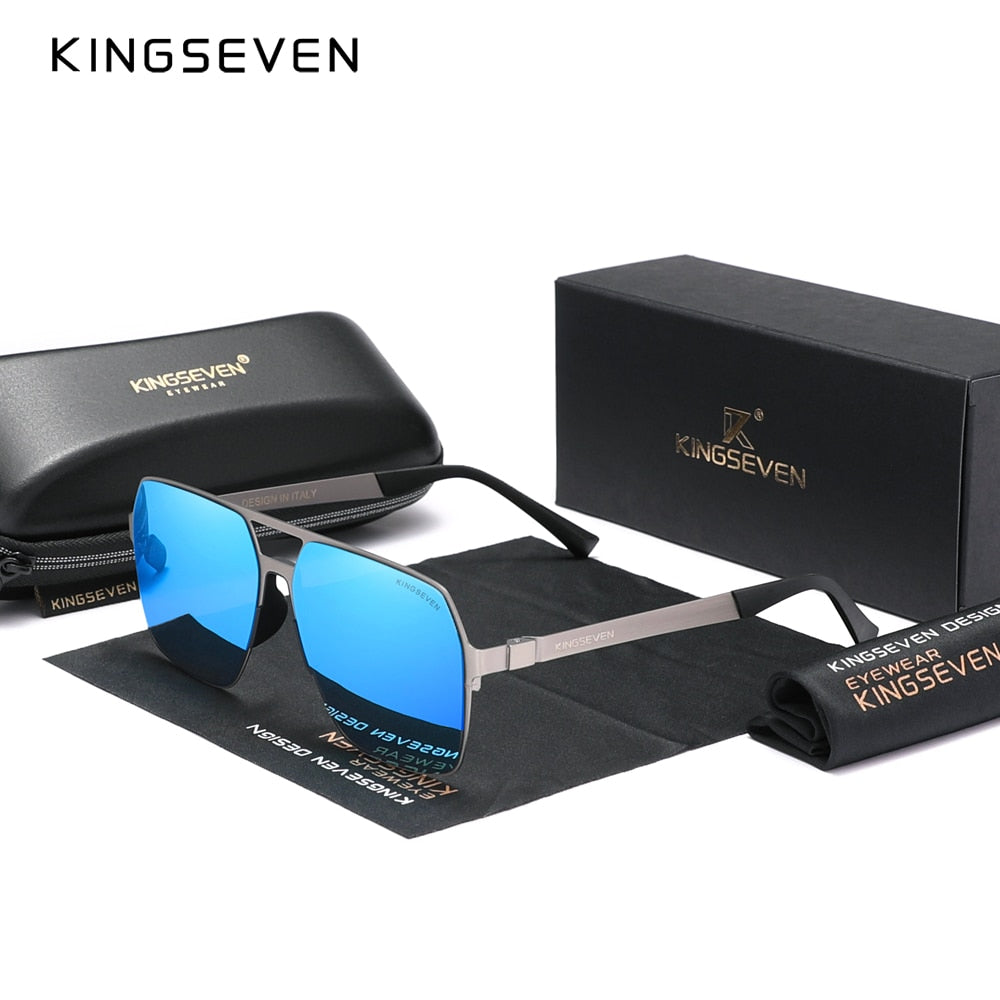 KINGSEVEN Polarisierte Sonnenbrille Herren Angeln Fahren dünn Pilotenbrille UV400