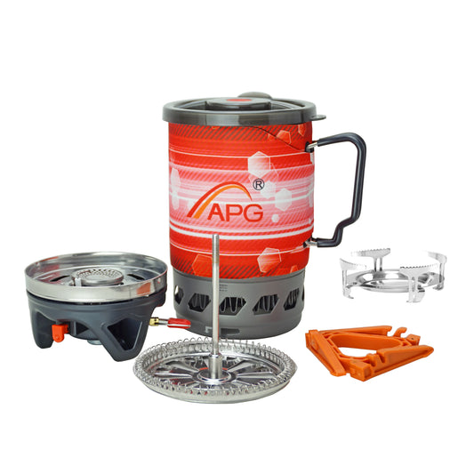 APG système de cuisson Portable extérieur randonnée Camping poêle échangeur de chaleur Pot brûleur à gaz Propane