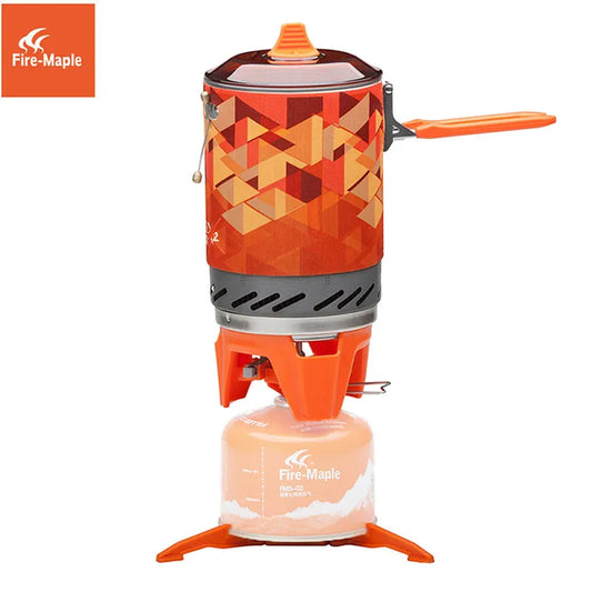 Fire Maple X2 Outdoor Gas Stove Burner Portable Cooking System with Heat Exchanger Pot FMS-X2 Camping Hiking Gas Stove