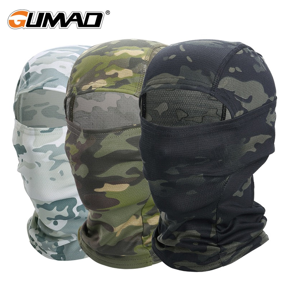 Multicam Camouflage Balaclava Full Face Mask Tactical Airsoft Cap Men