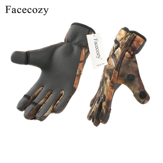 Facecozy Outdoor Winter Fishing Gloves Waterproof Climbing Hiking Camping Riding Gloves